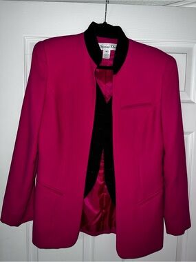 Dior Hot Pink Blazer with Black Trim